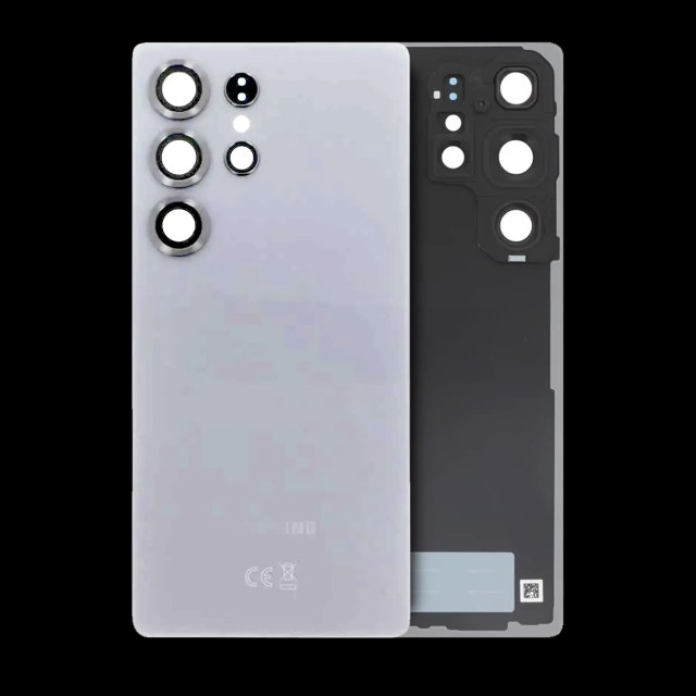 vetro cover posteriore con Vetro fotocamera per Samsung Galaxy S25 Ultra 5G (Service Pack) (Titanio Bianco Argento)