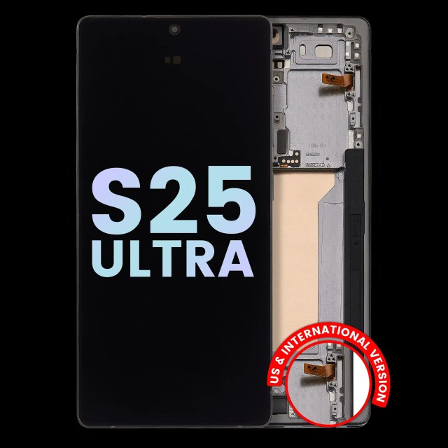 Display OLED completo con Frame per Samsung Galaxy S25 Ultra 5G (Service Pack ) (US e International) (Titanio Jet Nero)
