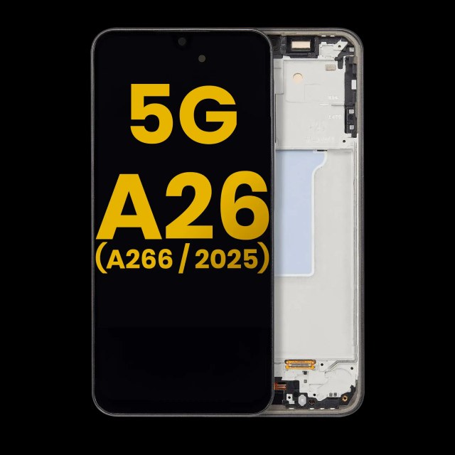 Display OLED completo con Frame per Samsung Galaxy A26 5G (A266 / 2025) (Refurbished) (Nero)