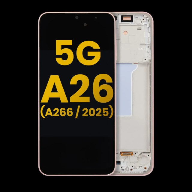 Display OLED completo con Frame per Samsung Galaxy A26 5G (A266 / 2025) (Refurbished) (Peach Rosa)