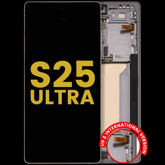Display OLED completo con Frame per Samsung Galaxy S25 Ultra 5G (Refurbished) (US e International) (Titanio Rosa Oro / Jade Verde / Grigio)
