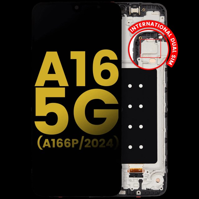 Display OLED completo con Frame per Samsung Galaxy A16 5G (A166P / 2024) (International Dual SIM) (Refurbished) (tutti i colori)