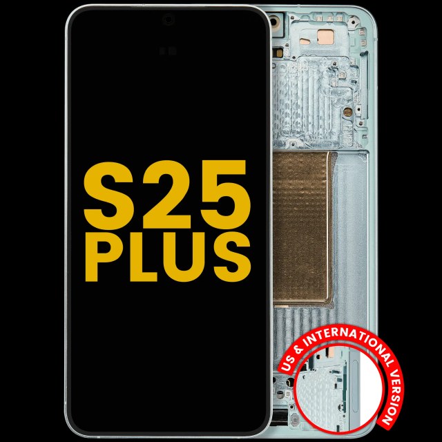 Display OLED completo con Frame per Samsung Galaxy S25 Plus 5G (US e International Version) (Refurbished) (Mint)