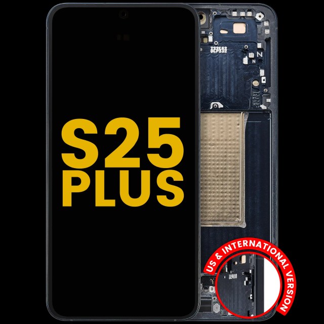 Display OLED completo con Frame per Samsung Galaxy S25 Plus 5G (US e International Version) (Refurbished) (Blu Nero)