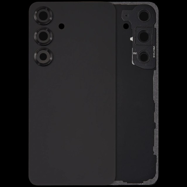 vetro cover posteriore con Vetro fotocamera per Samsung Galaxy S25 5G (No Logo) (Blu Nero)