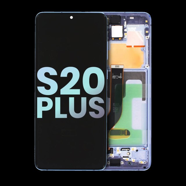 Display OLED completo con Frame per Samsung Galaxy S20 Plus 5G (Service Pack) (Viola)