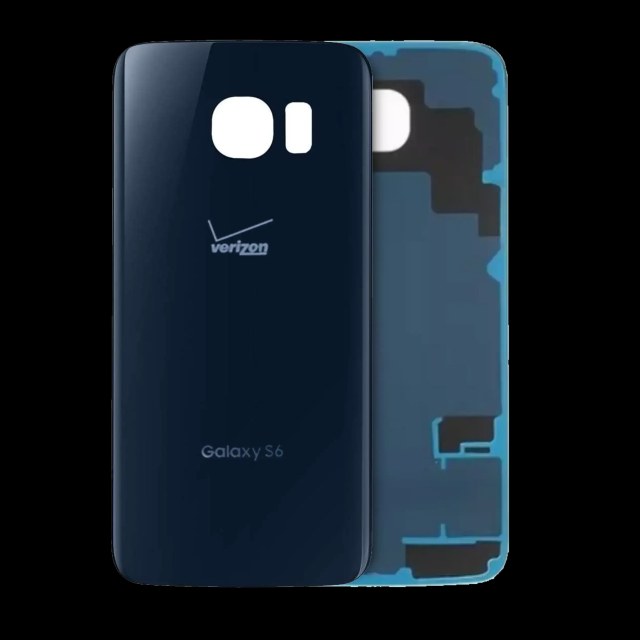 vetro cover posteriore per Samsung Galaxy S6 (Verizon Logo) (Service Pack) (Nero zaffiro)