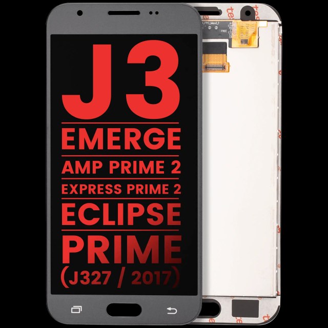 Display LCD completo senza Frame per Samsung Galaxy J3 / Emerge / Amp Prime 2 / Express Prime 2 / Eclipse / Prime (J327 / 2017) (Argento / Grigio)