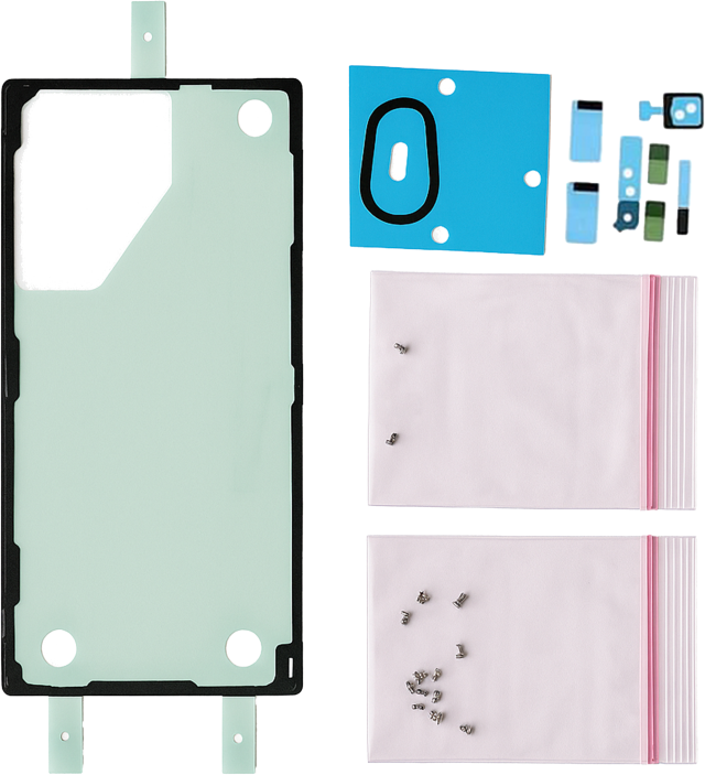 adesivo per cover posteriore con Re-Work Kit per Samsung Galaxy S22 Ultra 5G (Service Pack)