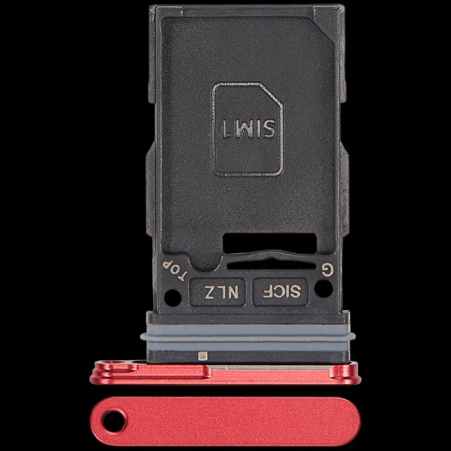 Carrellino SIM singola per Samsung Galaxy S25 / S25 Plus (Premium) (Coral Rosso)