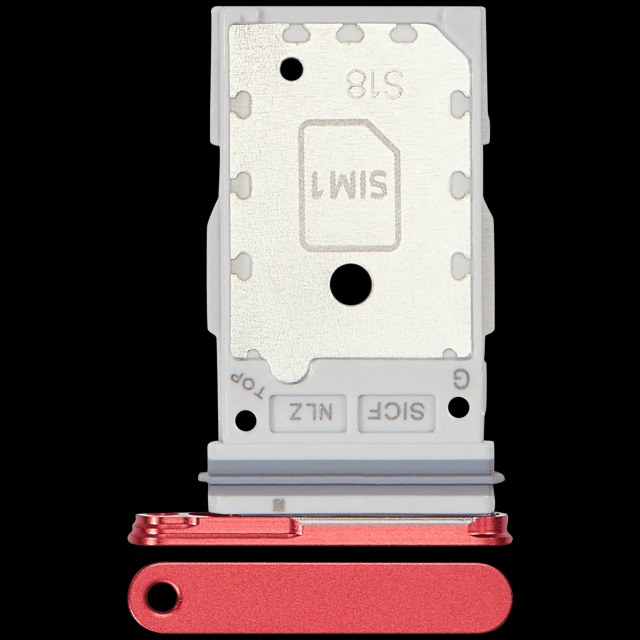 Carrellino doppia SIM per Samsung Galaxy S25 / S25 Plus (Premium) (Coral Rosso)
