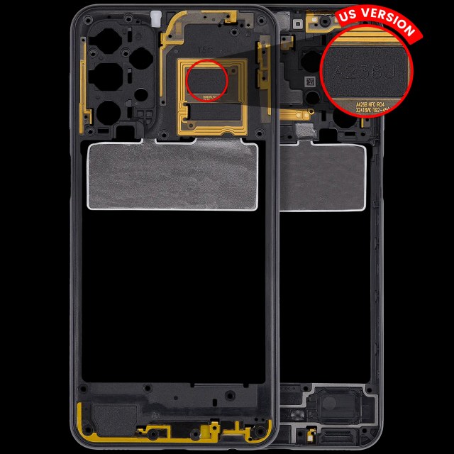 Frame centrale per Samsung Galaxy A23 5G (A236U / 2022) (US Version) (Nero)