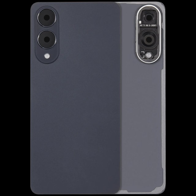 vetro cover posteriore con Vetro fotocamera per Samsung Galaxy S25 Edge (No Logo) (Titanio Jetblack)
