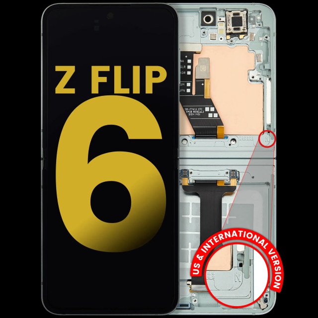 Inner Display OLED completo con Frame per Samsung Galaxy Z Flip 6 (F741) (US e International) (Refurbished) (Mint)