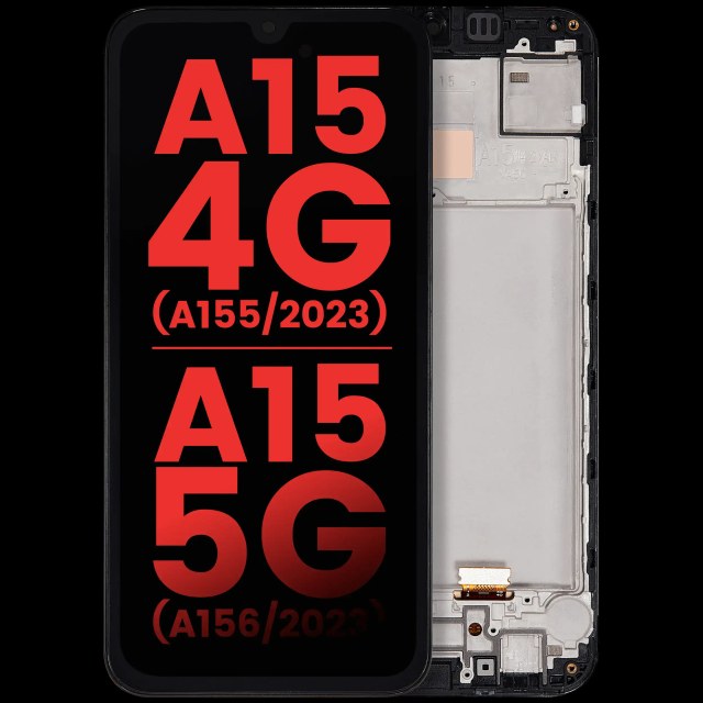 Display OLED completo con Frame compatibile per Samsung Galaxy A15 4G (A155 / 2023) / A15 5G (A156 / 2023) (tutti i colori)
