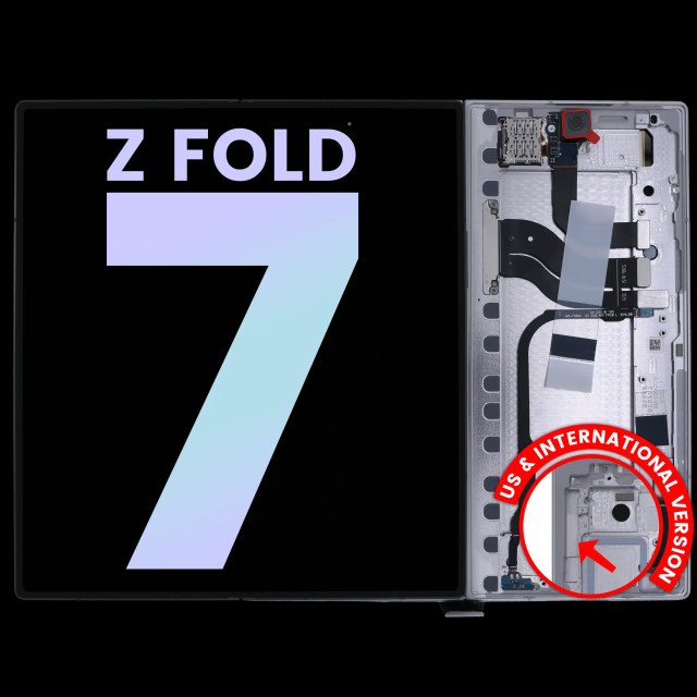 Inner Display OLED completo con Frame per Samsung Galaxy Z Fold 7 5G (US e International) (Service Pack) (Argento Shadow)