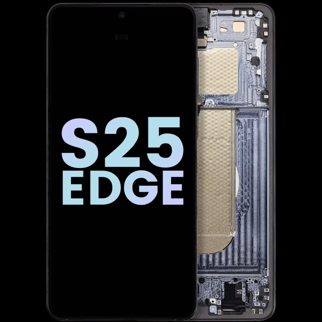 Display OLED completo con Frame compatibile per Samsung Galaxy S25 Edge (Service Pack) (Titanio Jetblack)