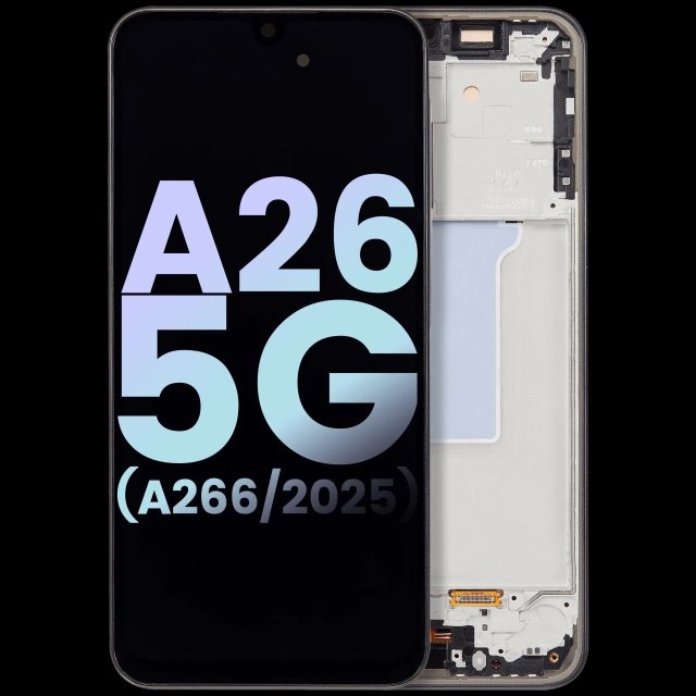 Display OLED completo con Frame compatibile per Samsung Galaxy A26 5G (A266 / 2025) (Service Pack) (Nero)