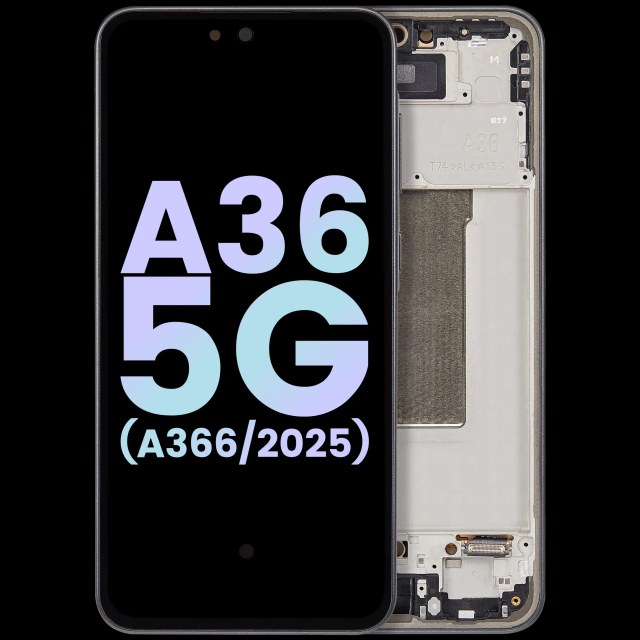 Display OLED completo con Frame per Samsung Galaxy A36 5G (A366 / 2025) (Service Pack) (Nero)