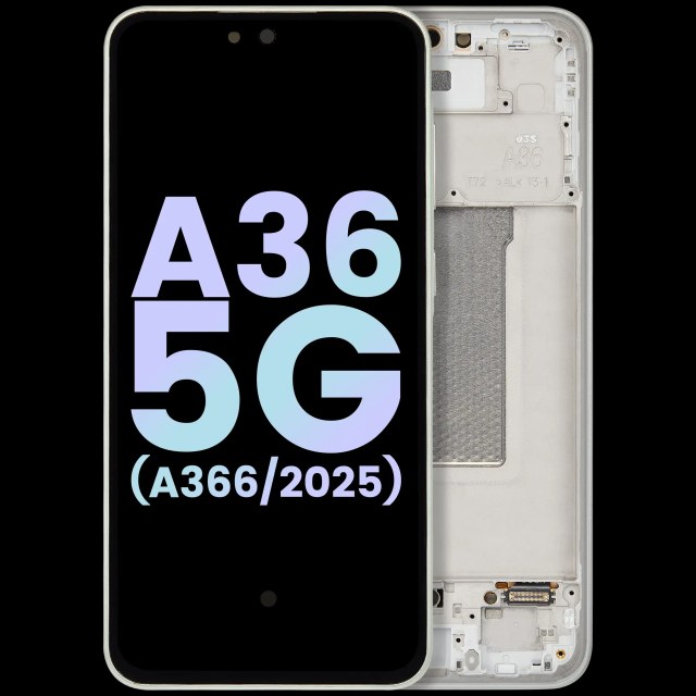 Display OLED completo con Frame per Samsung Galaxy A36 5G (A366 / 2025) (Service Pack) (Lime)