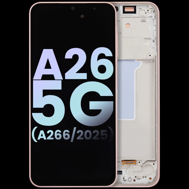 Display OLED completo con Frame compatibile per Samsung Galaxy A26 5G (A266 / 2025) (Service Pack) (Peach Rosa)
