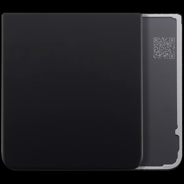 Bottom vetro cover posteriore per Samsung Galaxy Z Flip 3 5G (Phantom Nero)