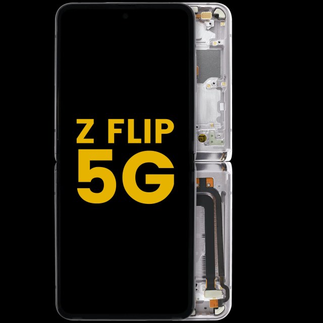 Inner Display OLED completo con Frame per Samsung Galaxy Z Flip 5G (US e International Version) (Refurbished) (Mirror Viola)