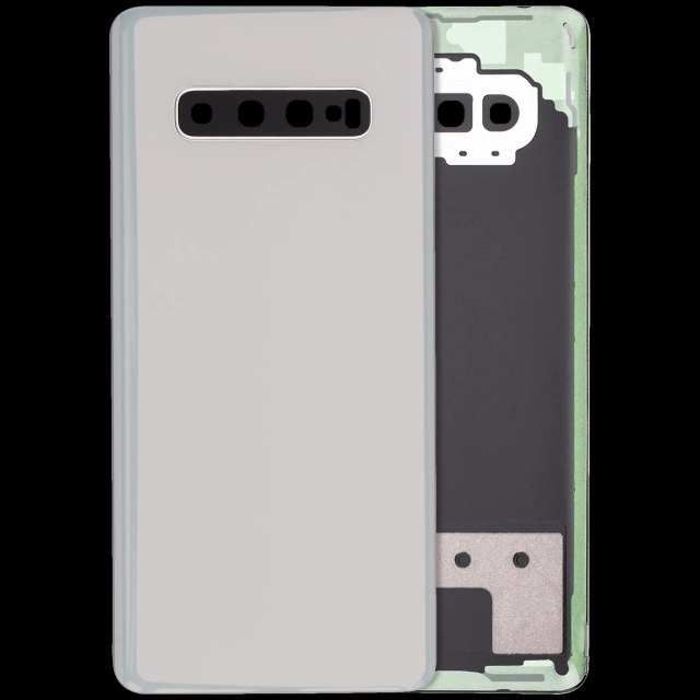 vetro cover posteriore con Vetro fotocamera per Samsung Galaxy S10 Plus (Service Pack) (Prism Argento)