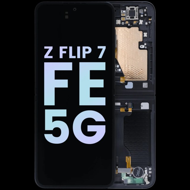 Inner Display OLED completo con Frame per Samsung Galaxy Z Flip 7 FE 5G (Service Pack) (Nero)
