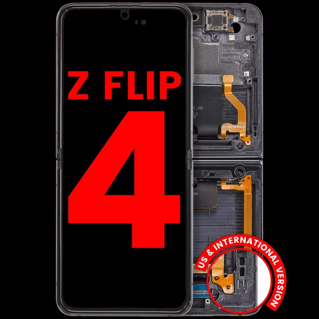 Inner Display OLED completo con Frame compatibile per Samsung Galaxy Z Flip 4 5G (F721) (US e International Version) (Grafite)