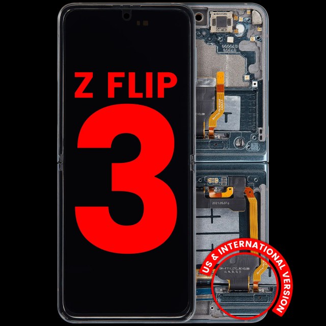 Inner Display OLED completo con Frame compatibile per Samsung Galaxy Z Flip 3 5G (F711) (US e International) (Verde)