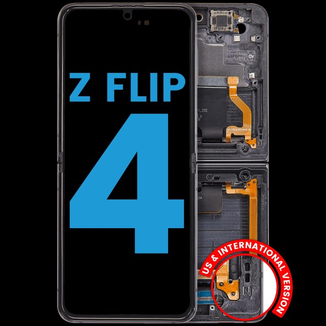 Inner Display OLED completo con Frame compatibile per Samsung Galaxy Z Flip 4 5G (F721) (US e International Version) (Grafite)