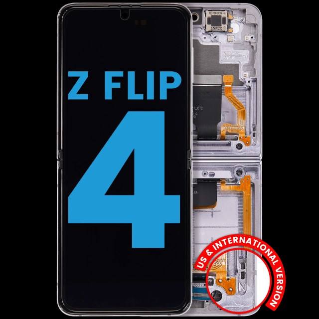 Inner Display OLED completo con Frame compatibile per Samsung Galaxy Z Flip 4 5G (F721) (US e International Version) (Bora Viola)
