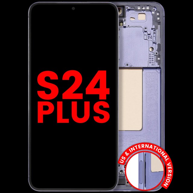 Display OLED completo con Frame compatibile per Samsung Galaxy S24 Plus 5G (US e International Version) (Cobalt Violet)