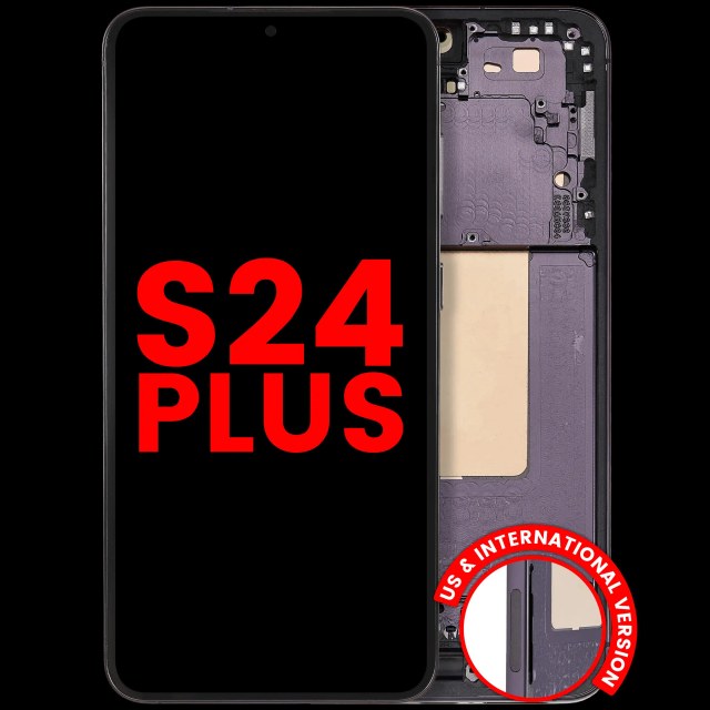 Display OLED completo con Frame compatibile per Samsung Galaxy S24 Plus 5G (US e International Version) (Onyx Nero)