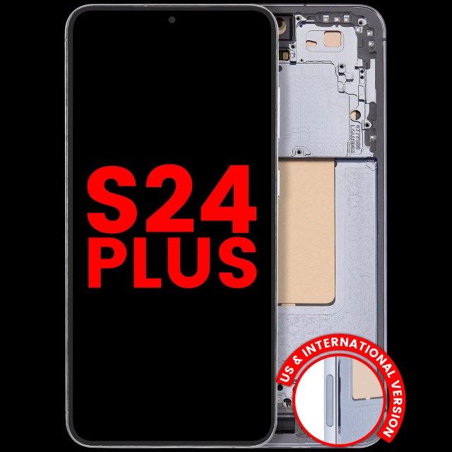 Display OLED completo con Frame compatibile per Samsung Galaxy S24 Plus 5G (US e International Version) (Sapphire Blu)