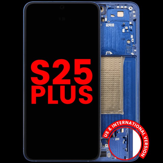 Display OLED completo con Frame per Samsung Galaxy S25 Plus 5G (US e International Version) (Navy)