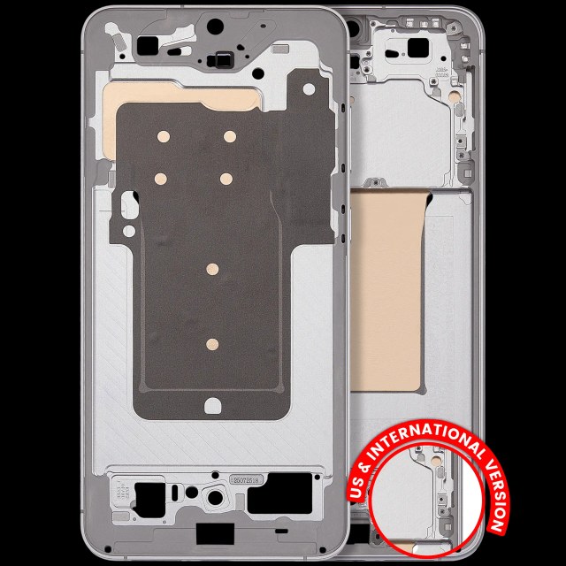 Frame centrale compatibile per Samsung Galaxy S25 FE 5G (US e International Version) (Icyblue / Bianco)