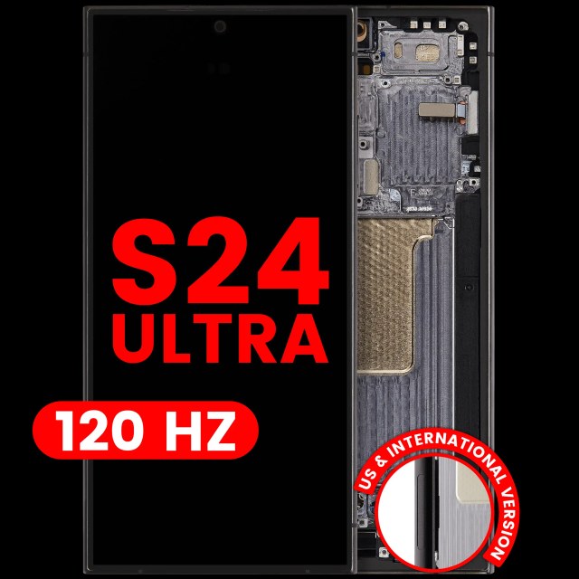 Display OLED completo con Frame per Samsung Galaxy S24 Ultra (US e International Version) (120Hz) (Titanio Nero)