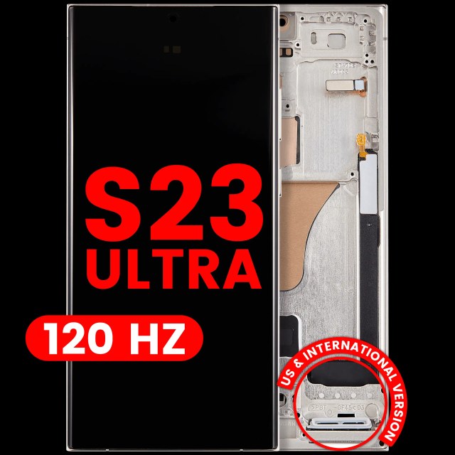 Display OLED completo con Frame per Samsung Galaxy S23 Ultra (US e International) (120Hz) (Cream)