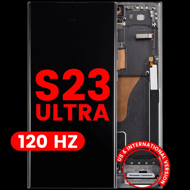 Display OLED completo con Frame per Samsung Galaxy S23 Ultra (US e International) (120Hz) (Verde)