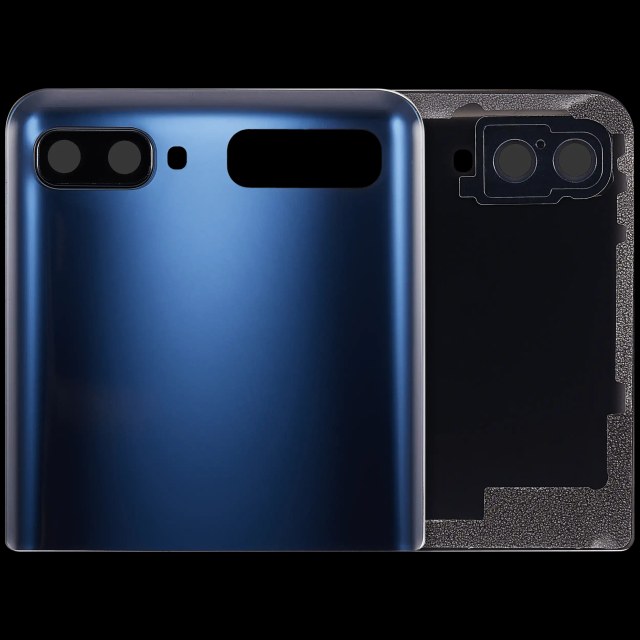 Top vetro cover posteriore con Vetro fotocamera per Samsung Galaxy Z Flip 4G (F700) / Z Flip 5G (F707) (Mystic Grigio)
