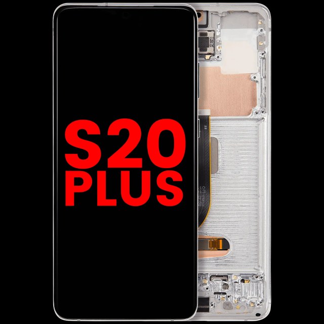 Display OLED completo con Frame per Samsung Galaxy S20 Plus 5G (Bianco nuvola)