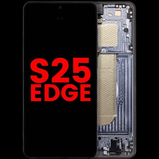 Display OLED completo con Frame per Samsung Galaxy S25 Edge (US e International Version) (Titanio Jetblack)