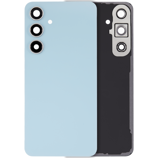 vetro cover posteriore con Vetro fotocamera per Samsung Galaxy S24 FE (No Logo) (Blu)