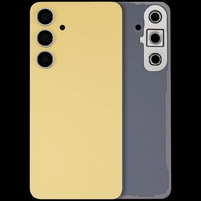 vetro cover posteriore con Vetro fotocamera per Samsung Galaxy S24 FE (No Logo) (Giallo)