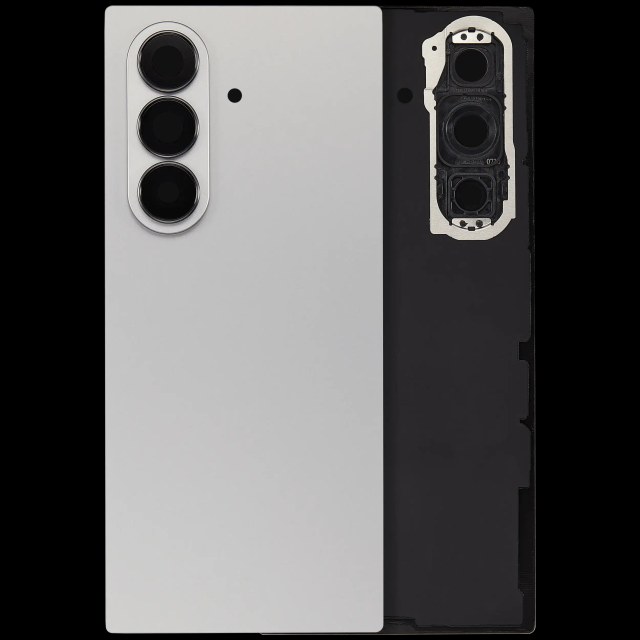 vetro cover posteriore con Vetro fotocamera per Samsung Galaxy Z Fold 7 5G (F966) (No Logo) (Argento Shadow)