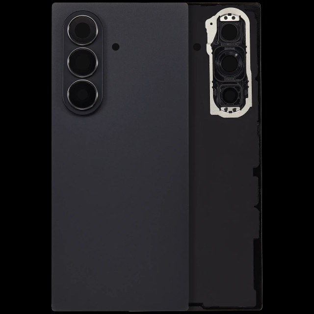 vetro cover posteriore con Vetro fotocamera per Samsung Galaxy Z Fold 7 5G (F966) (No Logo) (Jet Nero)