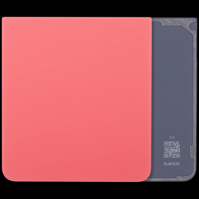 Bottom vetro cover posteriore per Samsung Galaxy Z Flip 7 5G (F766) (No Logo) (Coral Rosso)