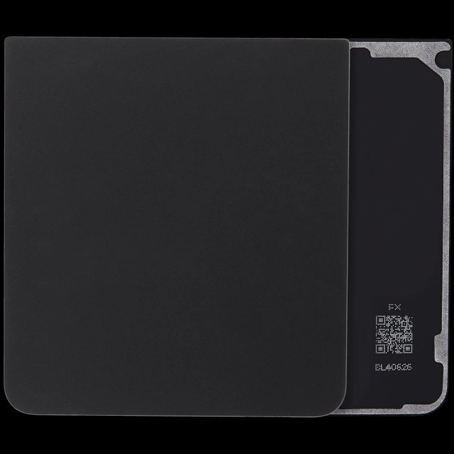 Bottom vetro cover posteriore per Samsung Galaxy Z Flip 7 5G (F766) (No Logo) (Jet Nero)
